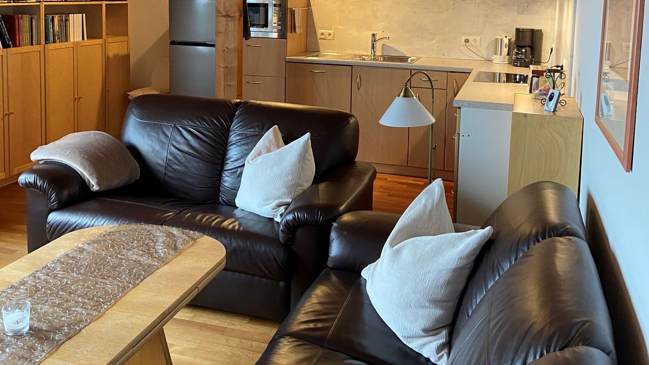 Wohnbereich mit Küchenzeile Wohnbereich mit Küchenzeile